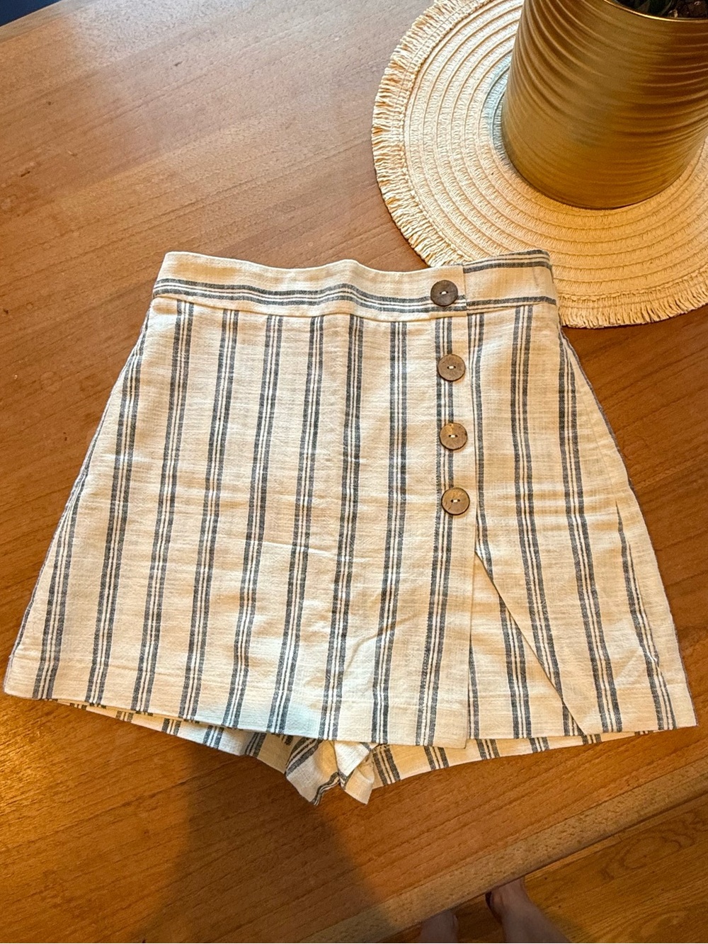 ZARA Linen Skort NWT